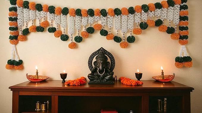 Door Decoration Hanging Toran Marigold Badhanwar for All Festival and Religious Celerabration (MultiColour 7)